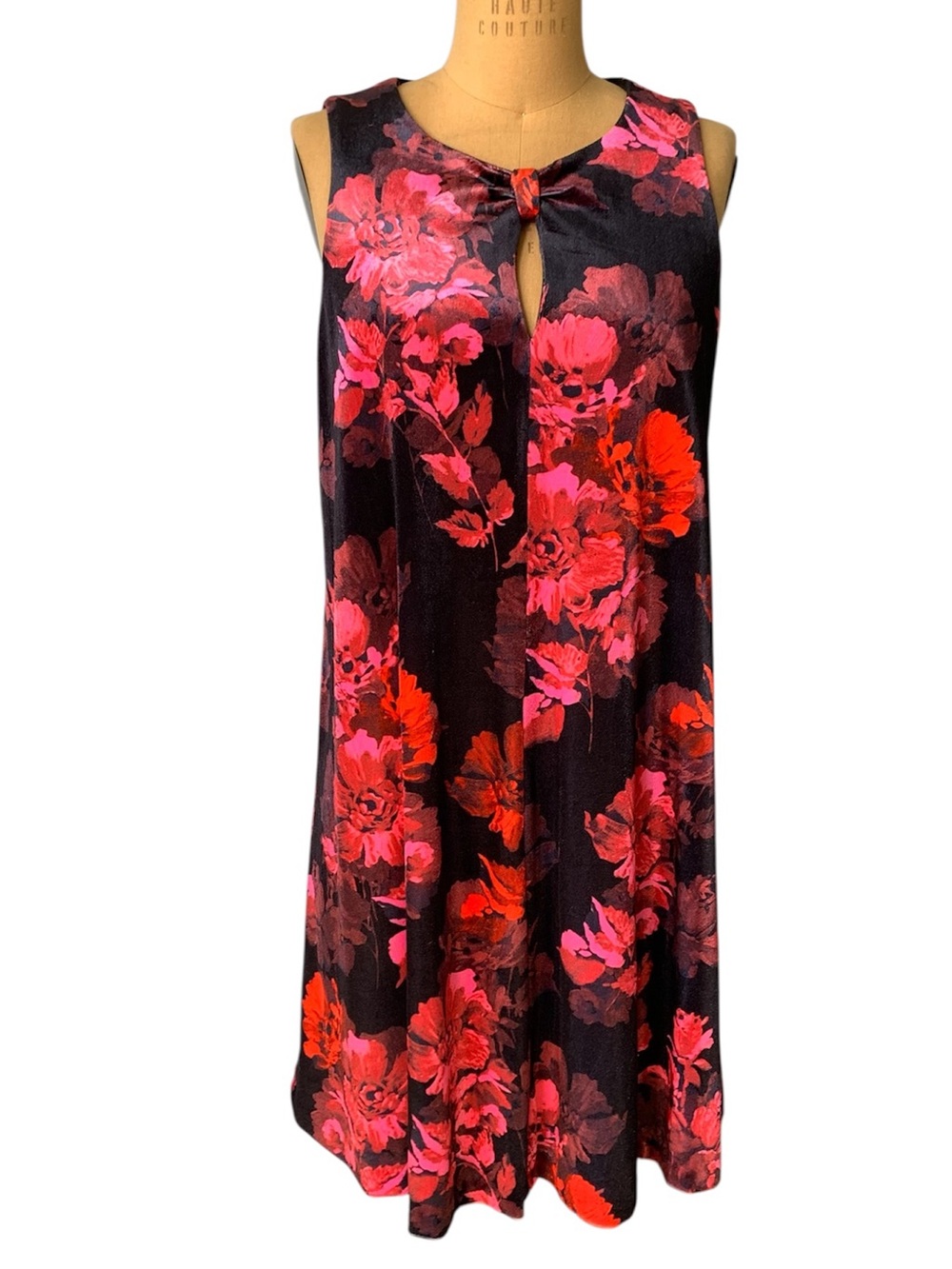 Tommy Hilfiger Black Chemise with Pink & Red Floral Print
